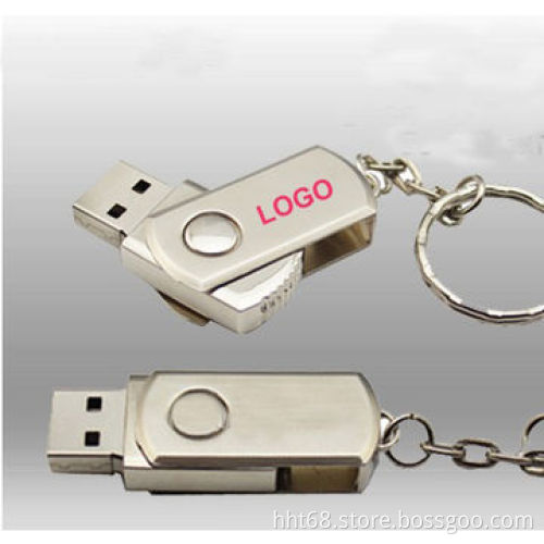 Promotional gift metal USB flash drive, fashionable design, 10,000 cycles of section/removal